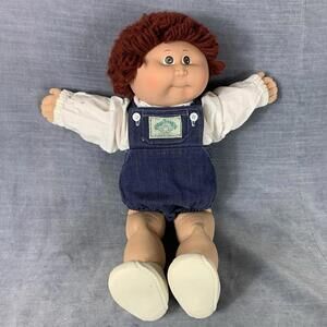 Cabbage Patch Kid Doll Vintage Head Mold #1 Boy Brown Loop Hair Eyes 1985 CPK
